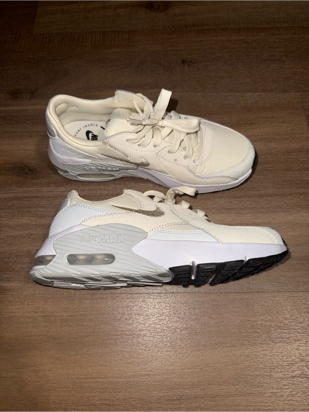 Nike Women’s Air Max Sneakers in Cream and Black Sole